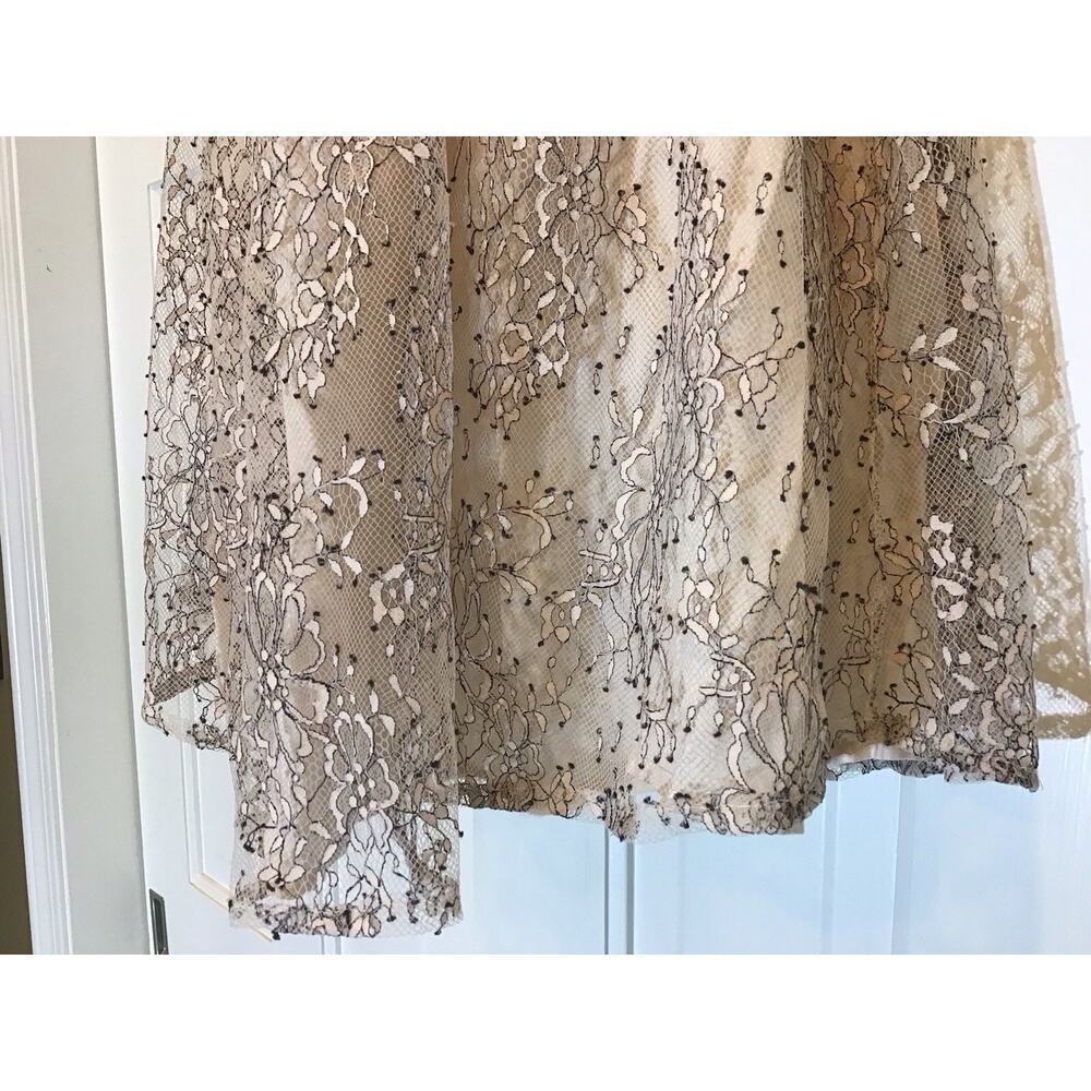 Free People Heavenly Lace Babydoll Tunic Mini Dress SzL Ethereal Dainty Coquette - Picture 11 of 12